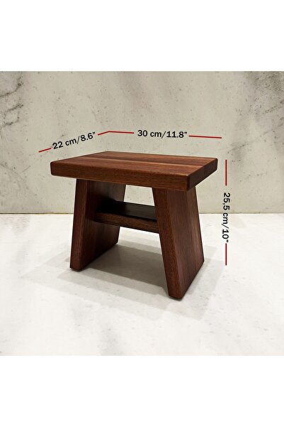 Shark Anatolia Banyo Taburesi Oturak Ahşap MAUN - L (BÜYÜK BOY)