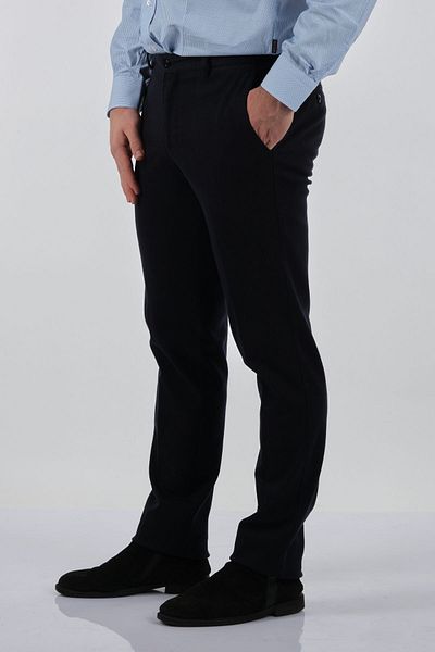 Ecer Ανδρικό παντελόνι Pipe Leg Normal Waist Navy Blue 04636120