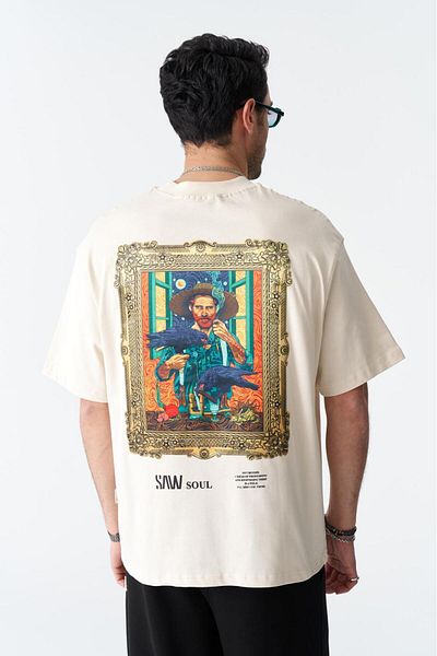 CANMODA Μπλουζάκι Unisex Keep Goghing Oversize - Χρώμα πέτρας