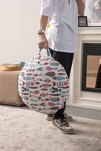 Ottoson Dekoratif Çok Amaçlı Iç Dolgulu Yer Minderi