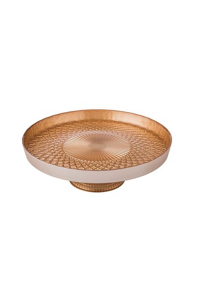 Byblos Turkish glass serving dish with base 32 cm