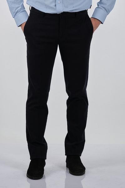 Ecer Ανδρικό παντελόνι Pipe Leg Normal Waist Navy Blue 04636120