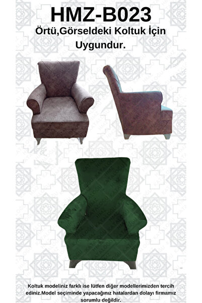 Akbal Home İtalyan Nubuk HMZ-B023 Kalıp Berjer Koltuk Örtüsü
