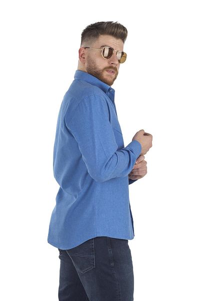 GALLİNİ WORLLD Мъжка риза с дълъг ръкав Gallini World Minimalist - ежедневна и работна