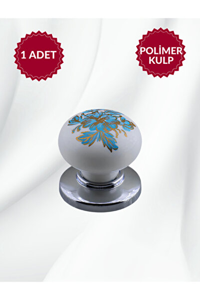 MKLAKS Polimer Plastik Düğme Crom Tablalı Mobilya Mutfak Çekmece Dolap Kapak ...