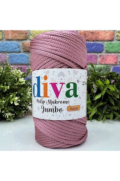 Diva İplik PP Macroje 250 g (4 mm) 90U350 Ξηρό τριαντάφυλλο