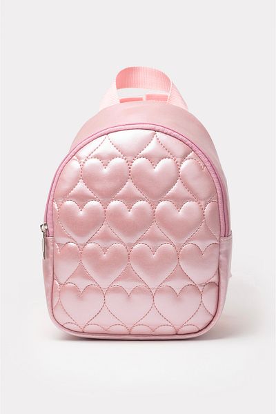 ICONE BAG Rucsac de mărime medie pentru fetiță cu inimă brodata