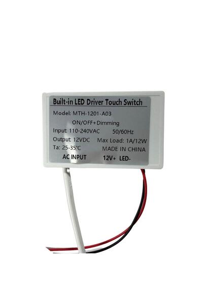 DORA LED 220V Girişli 12V 1A Dokunmatik (Touch) Ayna Arkası Sensör Ayna Lamba...