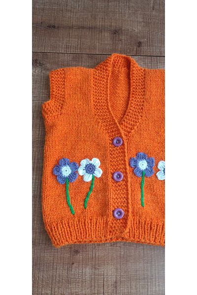 EL ÖRGÜSÜ CİCİ BEBE Hand Knitted Children's Vest
