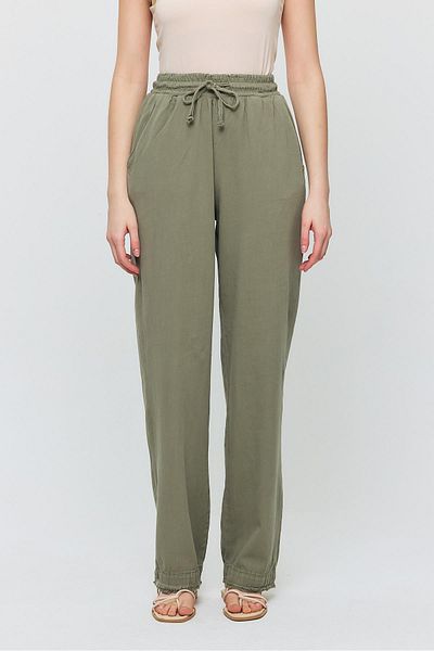 Rays 7022 Gronigen Lacing Elastic Waist Trousers Olive Green