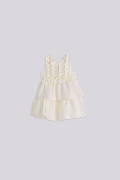 Lia Lea Bg Store فستان أبيض للفتيات الصغيرات