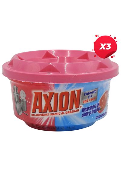 AXION X3 - AXION DISHWASHING PASTE 225G BICARBONATE GRAPEFRUIT.