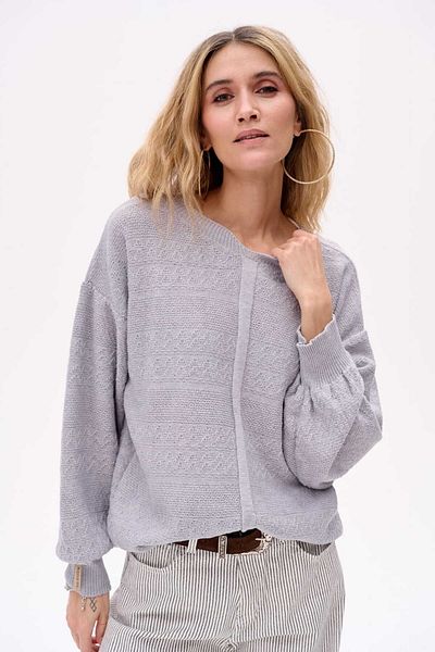 Blue Shadow Kolin Women's Sweater Light Grey