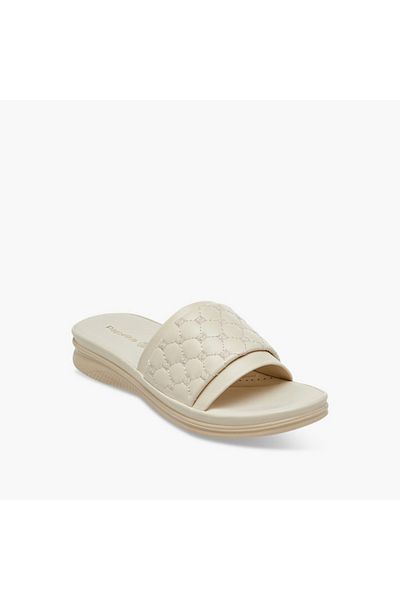 Paprika Paprika Monogram Quilted Slip-On Sandals