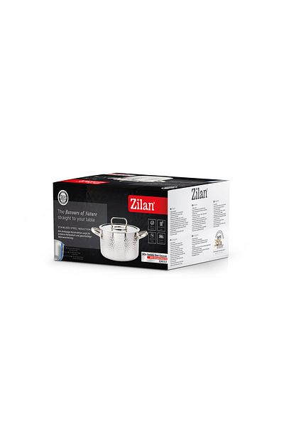 Zilan Zilan ZLN1313 stainless steel saucepan, 2.5L, Diameter 20 cm, Gas, induction, electric dishwasher compatible