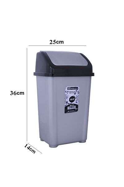 Generic 10L Swing Lid Plastic Waste Bin