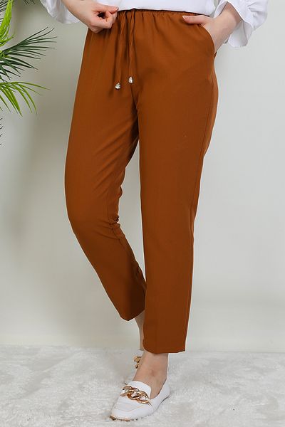 Giza Giyim Elastic Waist Trousers Mustard