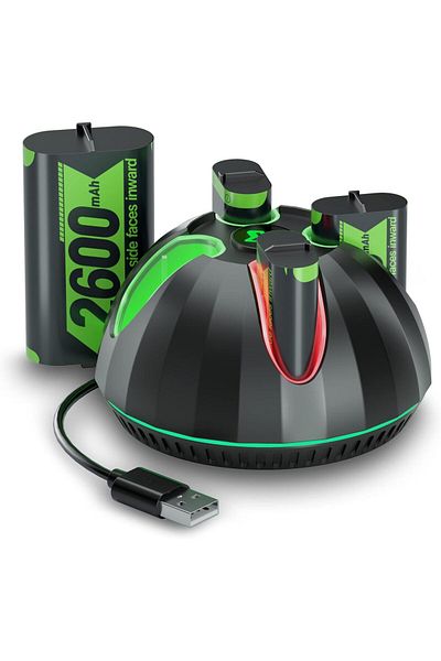 fulina Rechargeable Battery Packs for Xbox,with 4-Slot Station and Rechargeable Battery,for Xbox Series