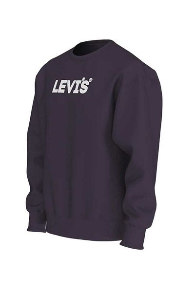 Levi's RELAXD GRAPHIC CREW SSNL HL LOGO CREW TMAVĚ MODRÁ