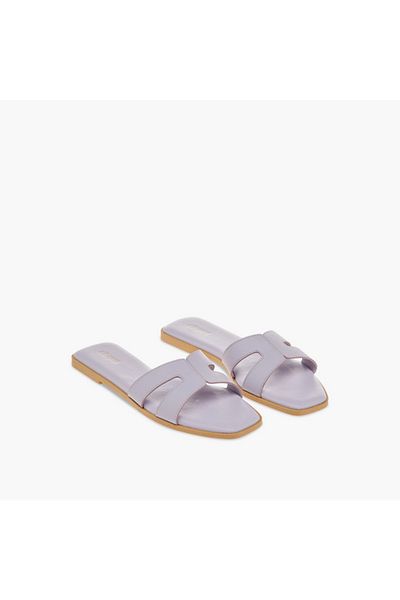 Celeste Women's Textured Cutout Detail Slip-On Sandals