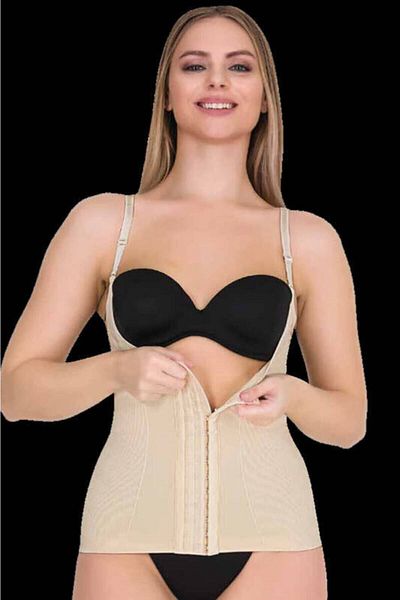 Momslab Women's Skin Thin Strap Gathering Effect Agraphed Underbust Vest Corset