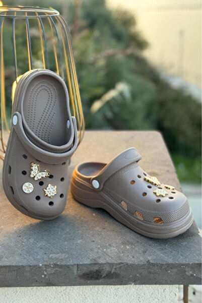 Melissa Boutique Women's Orthopedic Sole Stone Accessory Detailed High Scale Eva Nurse Doctor Slippers