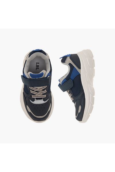LBL by Shoexpress Panelled Sneakers with Hook and Loop Closure