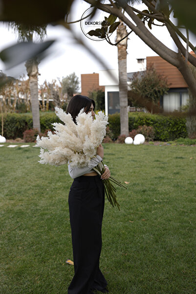 Dekorsende Yapay Pampas Dalı Beyaz 90 cm