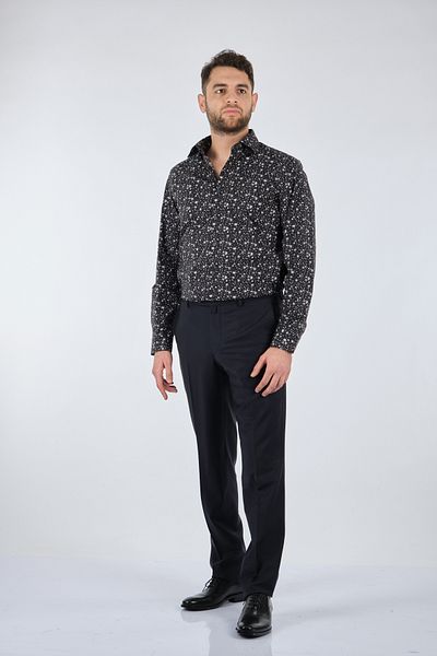 Ecer Narrow Leg Regular Waist Smoked Men's Trousers08234120