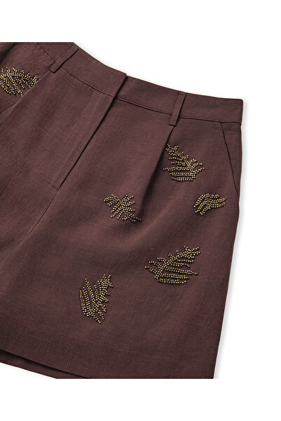 İpekyol Metal boncuk işlemeli şort