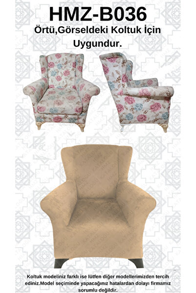 Akbal Home İtalyan Nubuk HMZ-B036 Kalıp Berjer Koltuk Örtüsü
