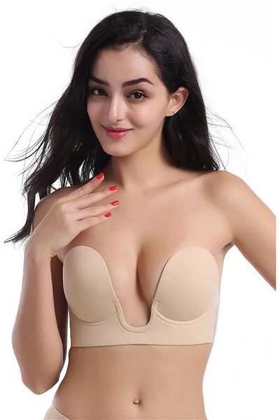 DoDe Flora F.k. Lenjerie Femei Push Up Invisibil Auto-adeziv Ghost Bustier Sutien