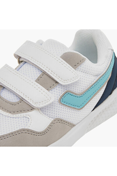 LBL by Shoexpress Colourblock Sneakers with Hook and Loop Closure