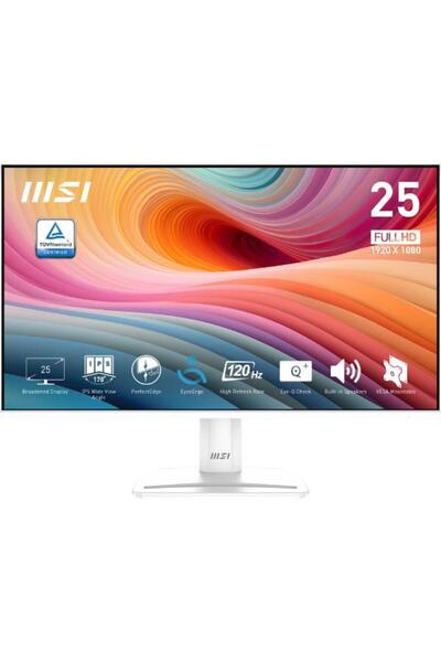 MSI PRO MP251W E2 24.5'' FHD FLAT IPS 120HZ 1MS ADAPTIVE-SYNC BEYAZ MONITOR