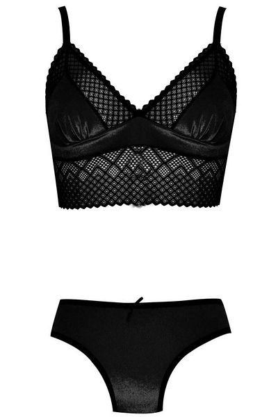 DoDe Flora Bralet Bra Suit Velvet Lace Unbuttressed Without Underwire Cocoon 80263