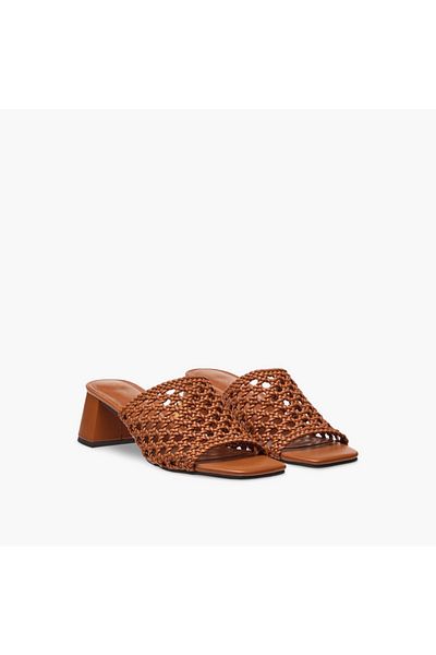 Celeste Women's Cutout Detail Slip-On Sandals with Block Heel