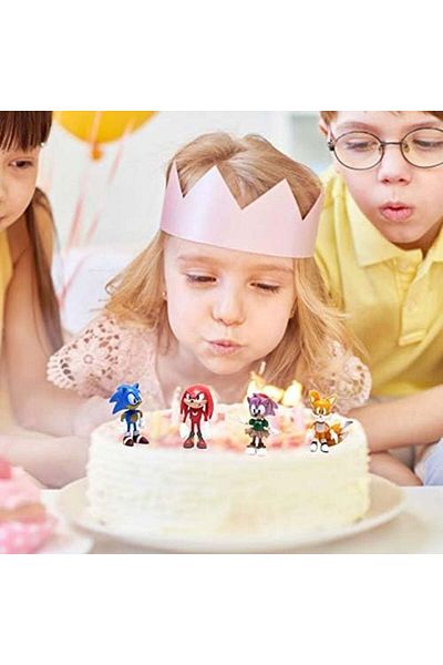 Smileh Set of 6 Smileh cake decoration figurines, PVC, multicolor, 4-5 cm