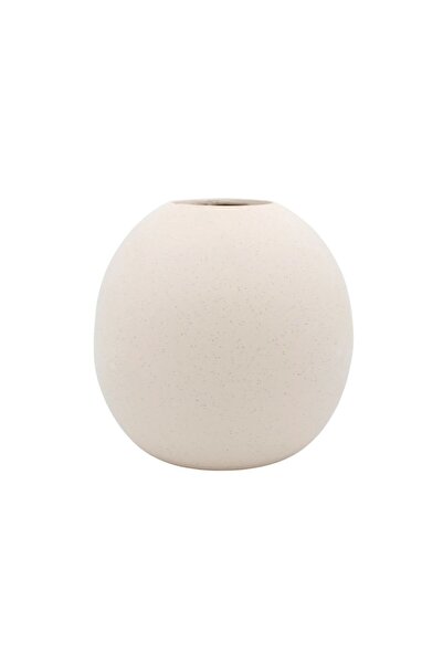 BM GİFT DESİGN Vază decorativă, bej, din ceramică, 18x18 cm