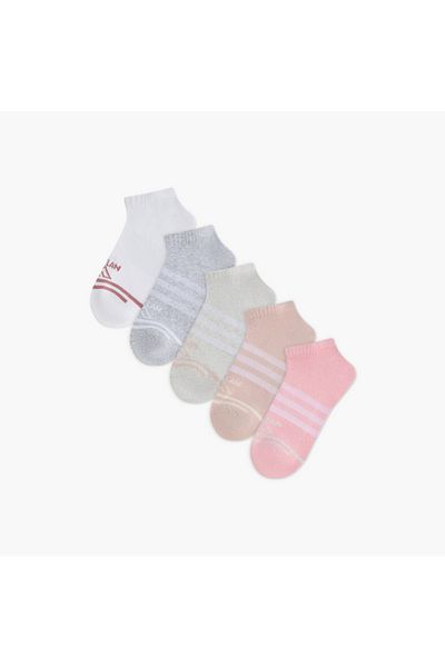 Oaklan by Shoexpress Logo Print Ankle Length Socks - Set of 5