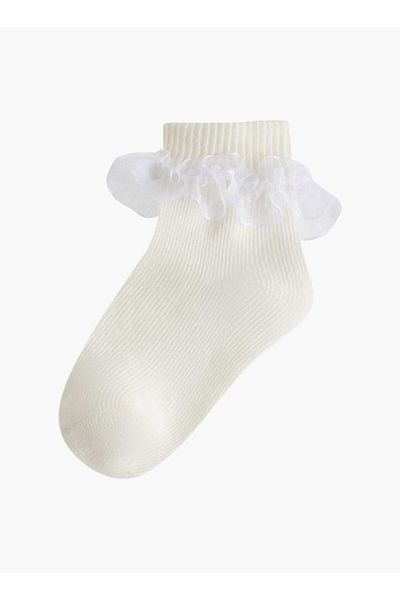 Barefeet Frill Detail Non Terry Ankle Length Socks - Set of 3