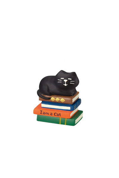 neşe palamudu Kitaplı Kara Kedi Mini Figür