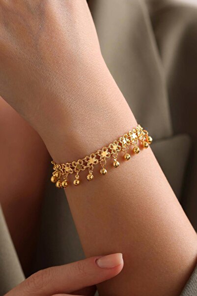 Bayar Gold 14 Ayar Altın Kişniş Yıldız Bileklik