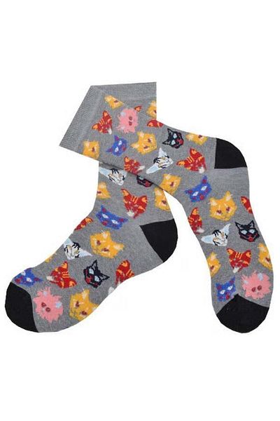 Flora Ανδρικές μακριές κάλτσες - Cat Dog Pattern, Clb