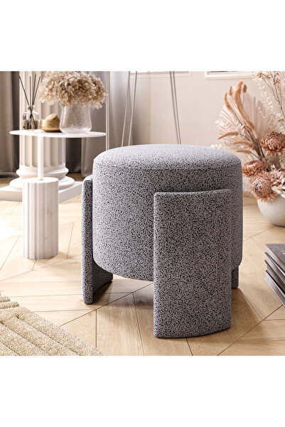 İNARCH DİZAYN ASH 3 Ayaklı Minimalist Puf, Oturma Odası, Antre Puf