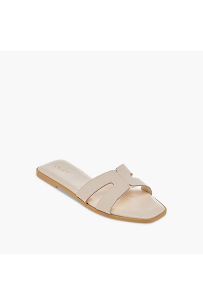 Celeste Women's Textured Cutout Detail Slip-On Sandals