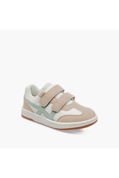 Juniors Panelled Sneakers with Hook and Loop Closure