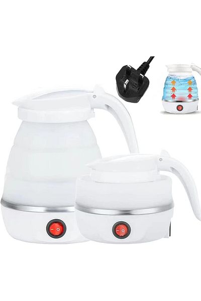 COOYA Foldable Electric Kettle, 600ML, Separable Power Cord, Boil water, Make Tea Coffee, for Home Travel