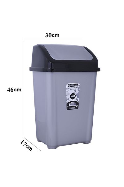 Generic 20L Plastic Swing Lid Wastebasket