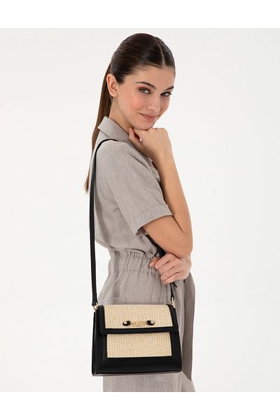 Pierre Cardin Black Straw Bag 50305594-Vr046