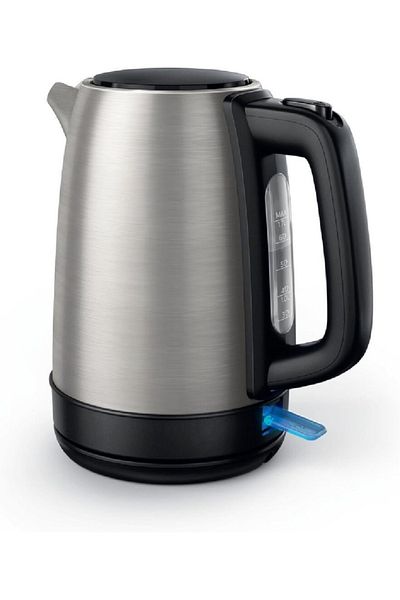 COOYA Electric Kettle,with Spring Lid and Indicator Light Pirouette Base,Stainless Steel,1.7L Capacity